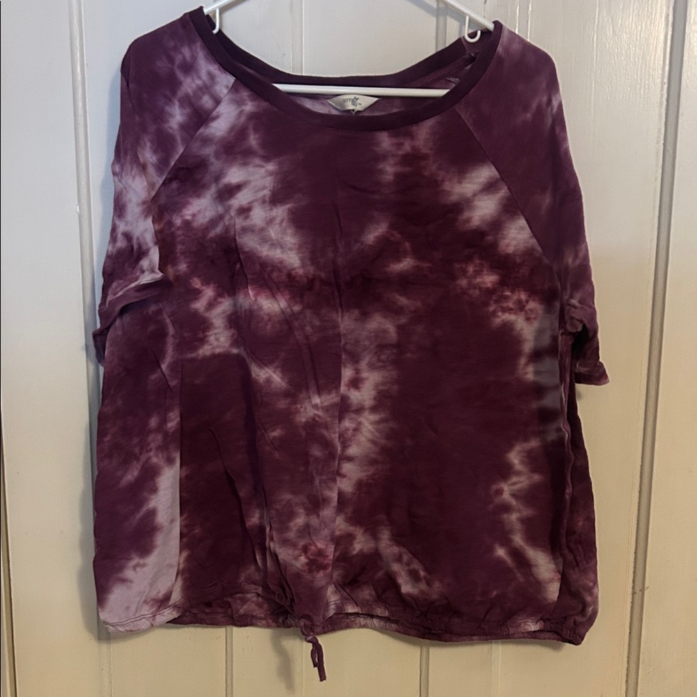 Terra & Sky Plum Tie-Dye Pullover Sweatshirt